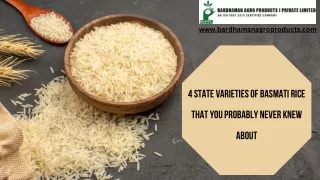 4 State Varieties of Basmati Rice that You Probably Never Knew About