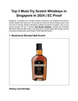 Top 3 Must-Try Scotch Whiskeys in Singapore In 2024 _ EC Proof