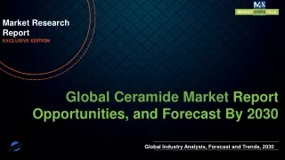 Ceramide Market is predicted to reach US$ 158.7 million by 2030