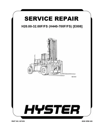 Hyster E008 (H700FS) Forklift Service Repair Manual