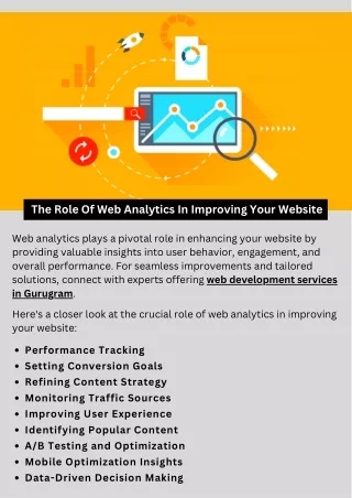 The role of web analytics in improving your website