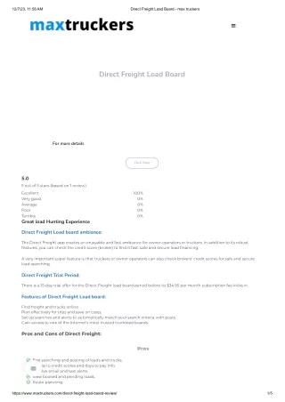 Direct Freight Load Board - max truckers