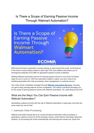 Thinking About Passive Income_ Explore the Wonders of Walmart Automation