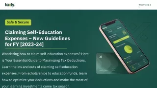 Claiming Self-Education Expenses – New Guidelines for FY [2023-24]