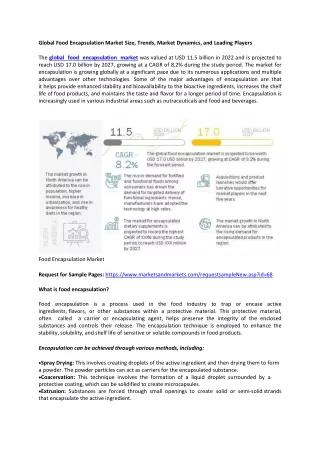 Global Food Encapsulation Market Size, Trends, Market Dynamics, and Leading Players