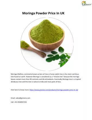 Moringa Powder Price In UK