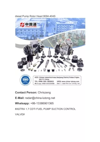 diesel Pump Rotor Head 9094-404S