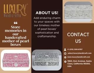 Store memories in our handcrafted mother of pearl boxes