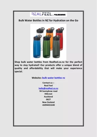 bulk water bottles nz