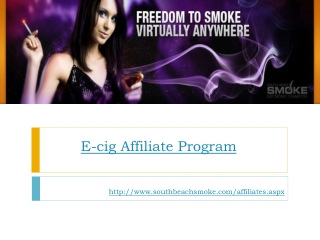 E-cig Affiliate Program