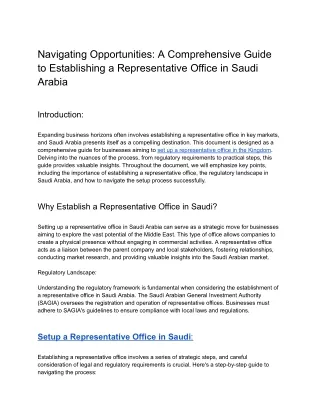 Navigating Opportunities_ A Comprehensive Guide to Establishing a Representative Office in Saudi Arabia