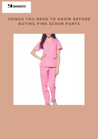 Pink Scrub Pants Adds A Touch Of Personality - Dagacci