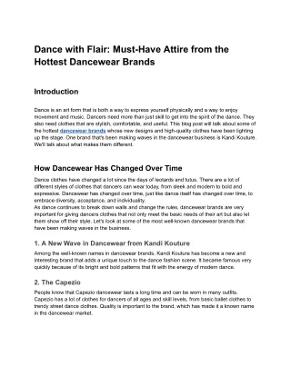 Dance with Flair_ Must-Have Attire from the Hottest Dancewear Brands - Google Docs