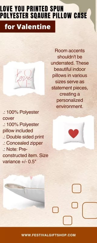 Love You Printed Spun Polyester Sqaure Pillow Case (2)