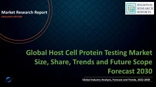 Host Cell Protein Testing Market Size, Share, Trends and Future Scope Forecast 2030