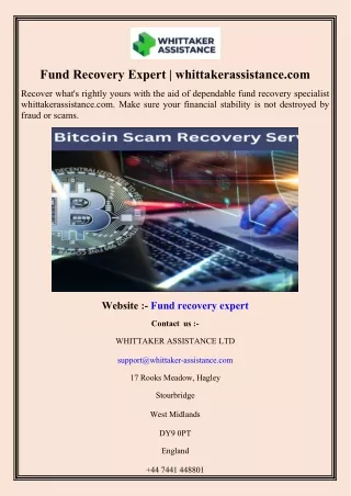 Fund Recovery Expert whittakerassistance.com