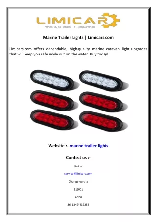 Marine Trailer Lights  Limicars.com