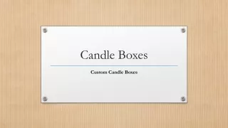 Candle Boxes