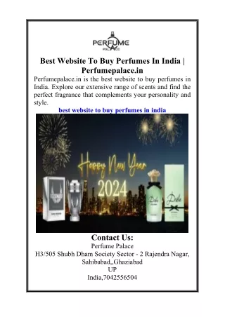 Best Website To Buy Perfumes In India  Perfumepalace.in