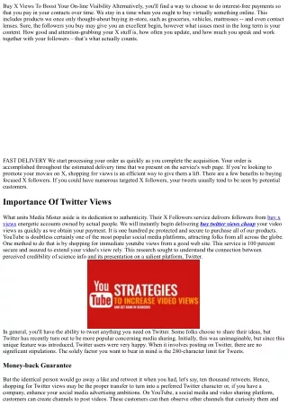 The Most Innovative Things Happening With buy twitter views cheap