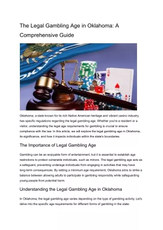 The Legal Gambling Age in Oklahoma_ A Comprehensive Guide