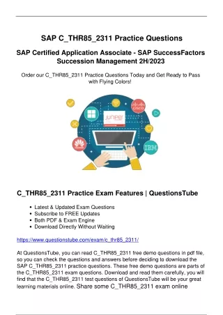 Challenging SAP C_THR85_2311 Practice Questions - Complete Exam Preparation