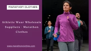 Athletic Wear Wholesale Suppliers - Marathon Clothes