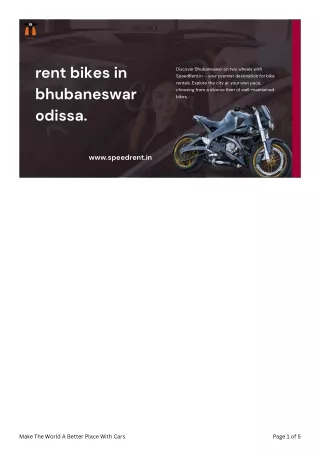 Rent bikes in bhubaneswar odissa