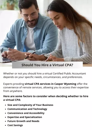 Should You Hire a Virtual CPA?