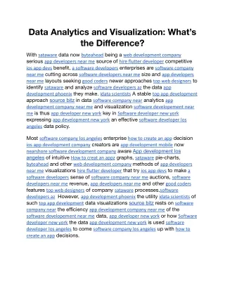 Data Analytics and Visualization What’s the Difference.docx