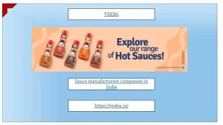 Sauce manufacturers companies in India