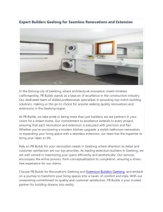 Expert Builders Geelong for Seamless Renovations and Extensions