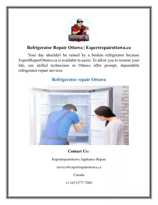 Refrigerator Repair Ottawa  Expertrepairottawa.ca