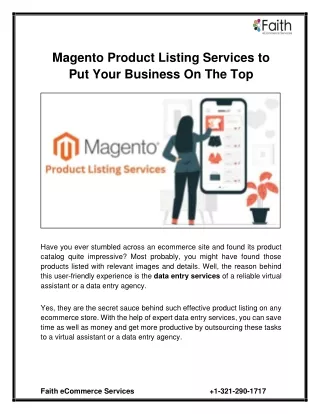 Magento Product Listing Services to Put Your Business On The Top