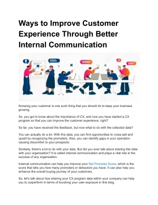 Ways to Improve Customer Experience Through Better Internal Communication