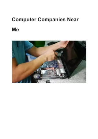 Computer Companies Near Me