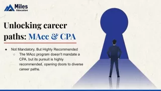 Unlocking Career Paths MAcc and the CPA