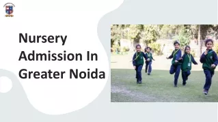 Nursery Admission In Greater Noida