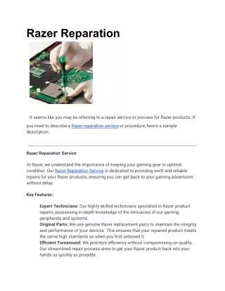 RAZER REPARATION