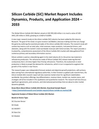 Silicon Carbide (SiC) Market