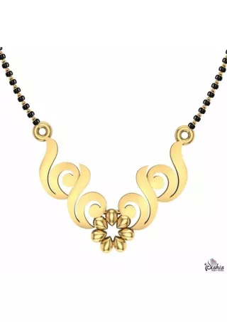 Aahana Yellow Mangalsutra Designs In Gold by Dishis Designer Jewellery