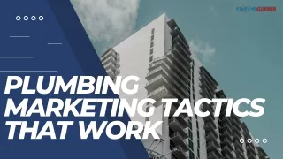 Plumbing Marketing Tactics That Work