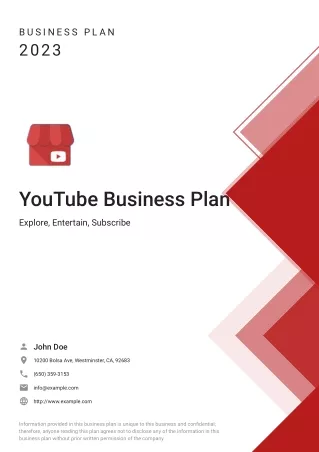 youtube business plan