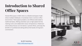 Shared Office Space in Delhi And Coworking Space in Delhi for Rent