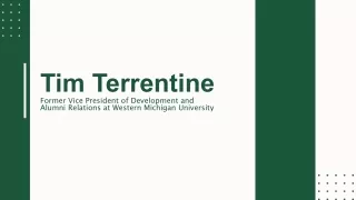Tim Terrentine - A Multitalented Specialist From Michigan