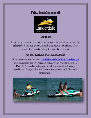 Jet Ski Rentals Pompano Beach