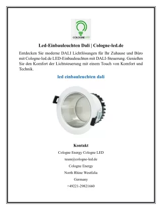 Led-Einbauleuchten Dali  Cologne-led.de