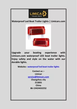 waterproof led boat trailer lights
