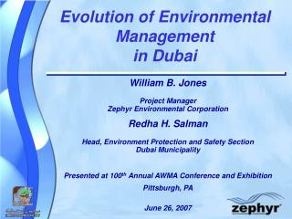 Evolution of Environmental Management in Dubai