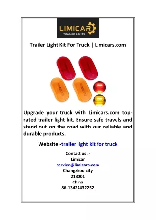 trailer light kit for truck